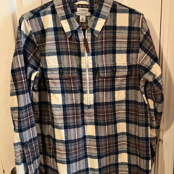 lll bean Tops - Ll Been quarter zip button down